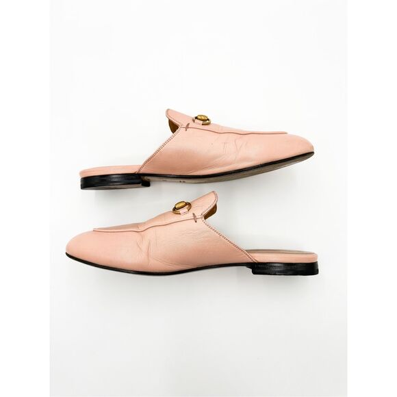 Gucci Pink Leather Flats with Horsebit Detail - Picture 3 of 15